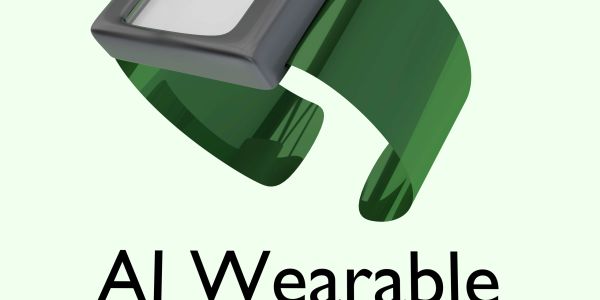AI wearable device with green band.
