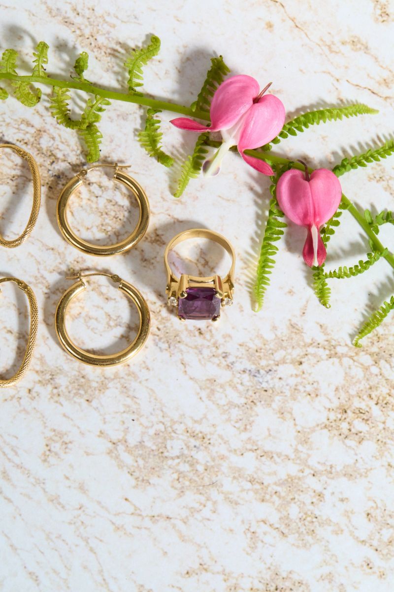 Fine gold jewelry photography in studio