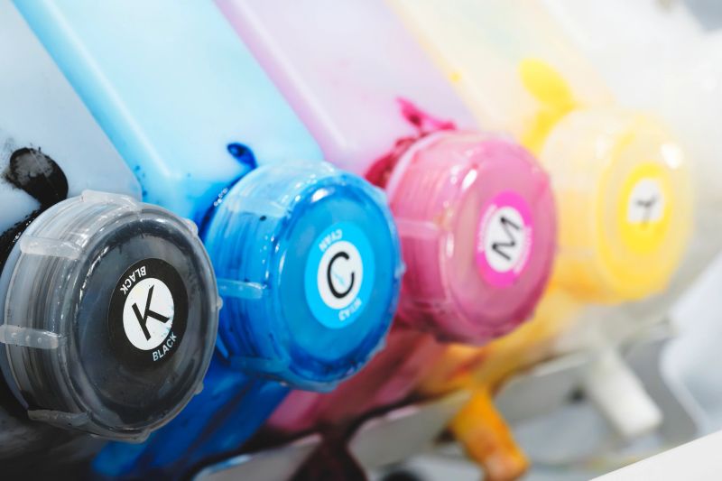 Color toners in the digital printer, paint CMYK