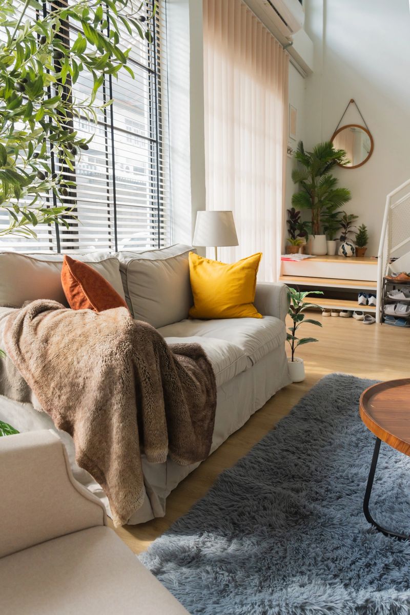 beautiful cosy living room interior decoration contemporary natural material colour scheme sunset moment beautiful house interior design decor