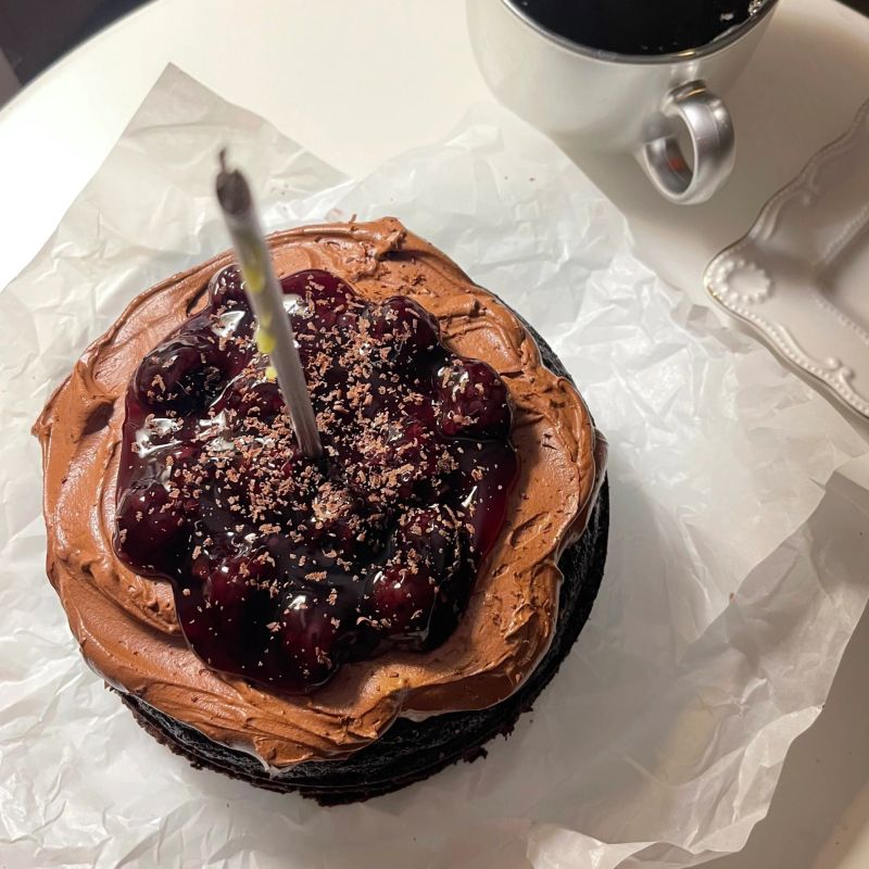 Rich, moist chocolate cake with a decadent, velvety texture and deep chocolate flavor. A perfect indulgence for dessert lovers, offering a satisfyingly sweet treat in every bite.