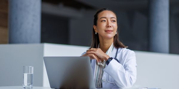 a doctor with laptop 