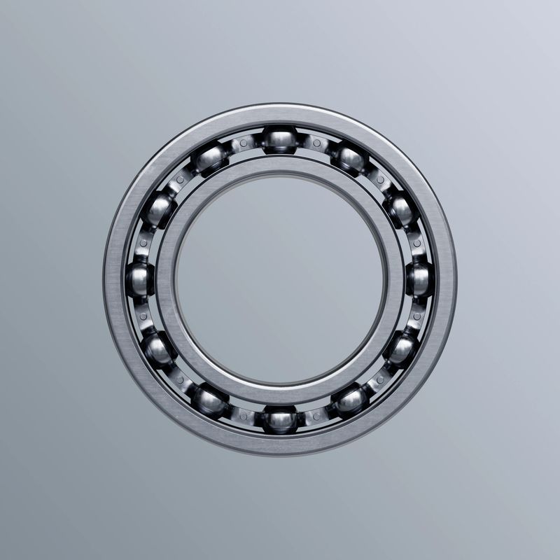 Precision Steel Ball Bearing Component. 3D Rendering.