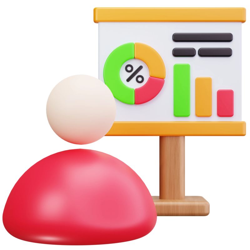 Business analytics presentation showing charts and performance data for strategic planning and financial evaluation