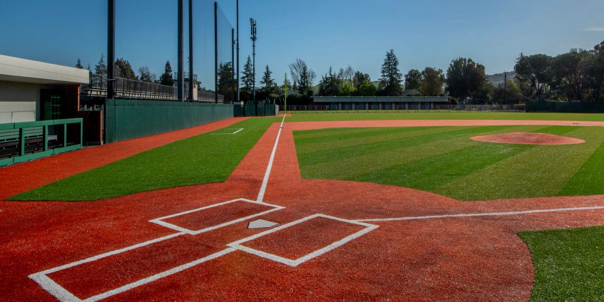 Baseball infield at Baseball Basic training facility