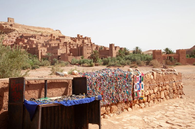 Traditional Moroccan Handicraft Stall at Ait Ben Haddou UNESCO Site