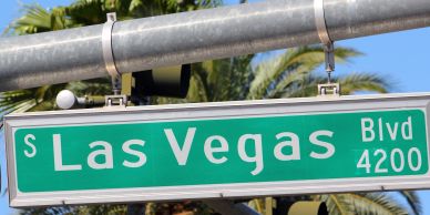Street sign for S Las Vegas Blvd 4200.