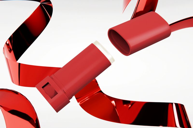 dermatological skincare twist up tube packaging, matte red rose cosmetic Foundation Stick mockup, Oval shape sunscreen stick push up container, Rotating tube solid deodorant stick mockup