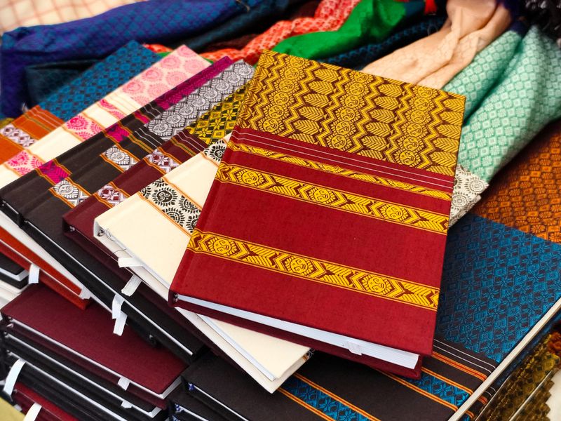 Fabric Book Cover, wider variety of colors, textures and patterns for sale in Pune, India