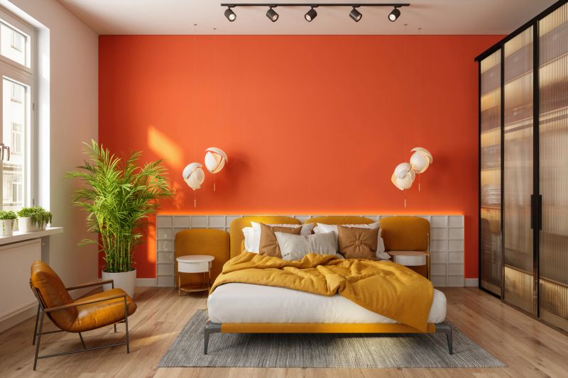 Stylish Bedroom Featuring Warm Tones and Minimalist