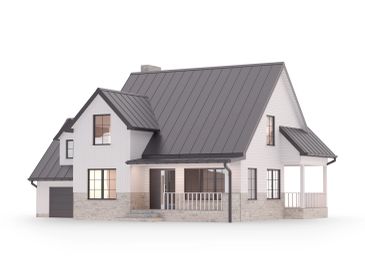House with white background