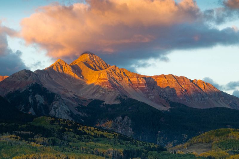 Amazing  sunrise in Colorado Mountains.
