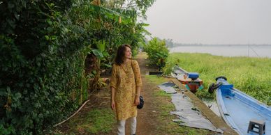 Guest on a Kerala village walk tour