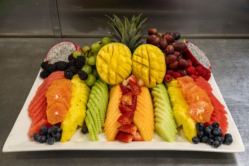 A beautiful seasonal fruit platter