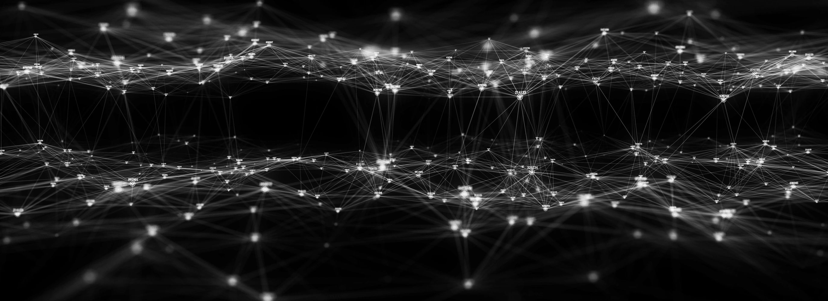 Abstract black line art forming interconnected shapes on a white background.
