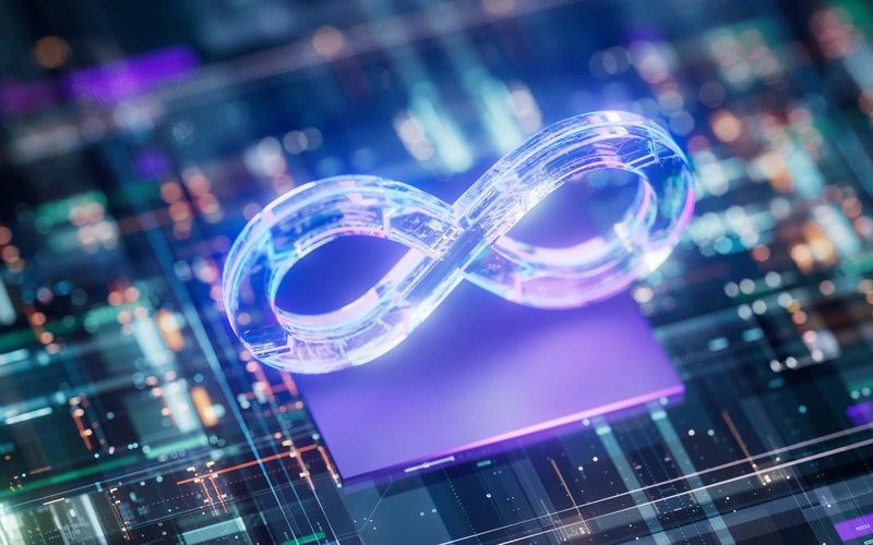 DevOps software development operations. Programmer administration system life cycle quality. Coding building testing release monitoring. Data flow