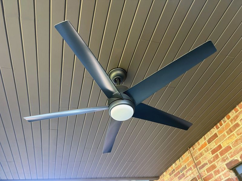 Covered patio ceiling fan.