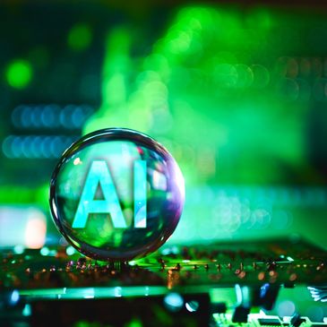 Picture of AI under the looking glass in production studio.