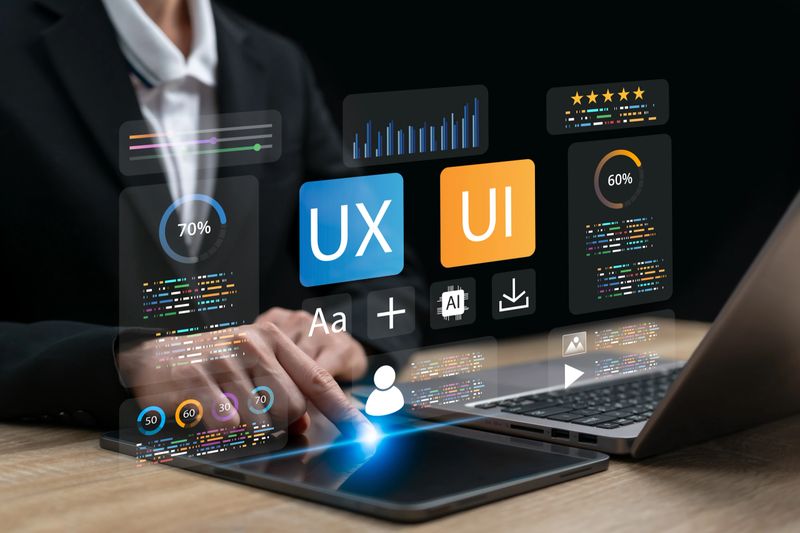 UX UI Design and Website Development Concept