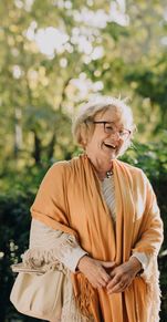 Elderly person receiving VA support.