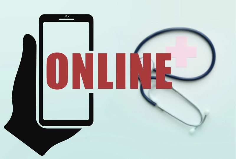 smartphone showing online medical appointment booking application in a modern healthcare setting