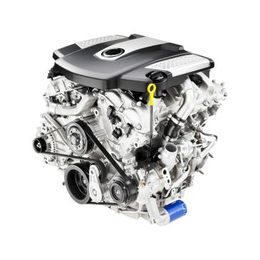 Motor a gasolina moderno de alta performance.