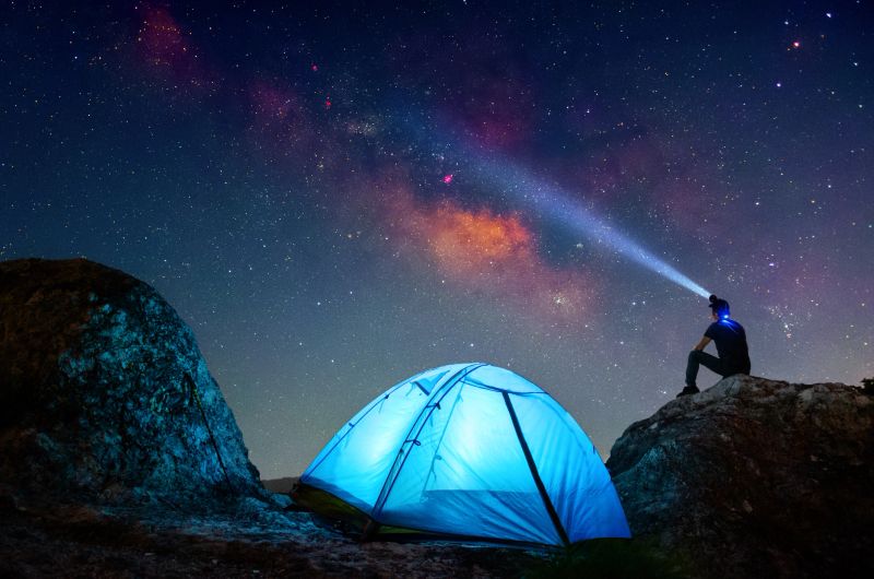Camping under the starry sky