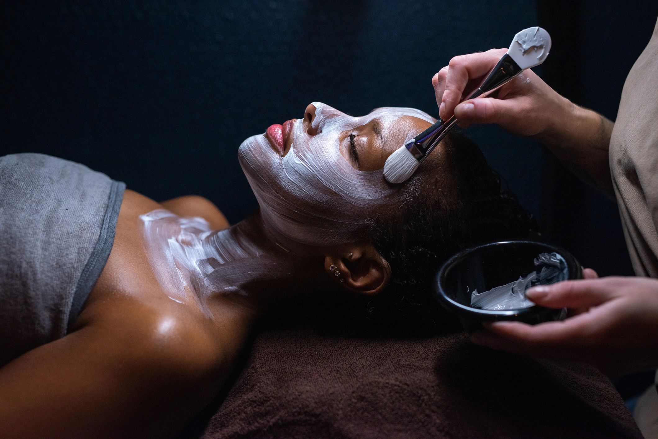 Relaxing facial treatment at Rhapsody Spa