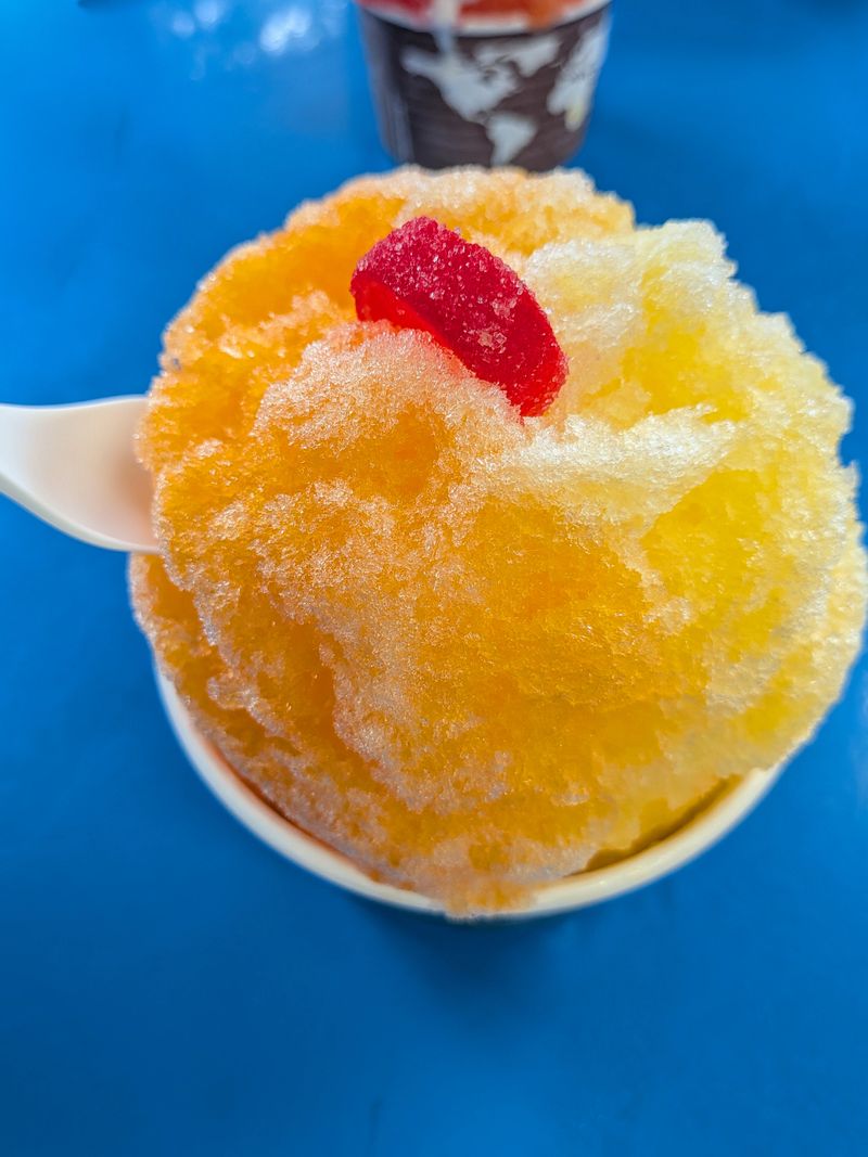 Cup of shave ice in Hawaii