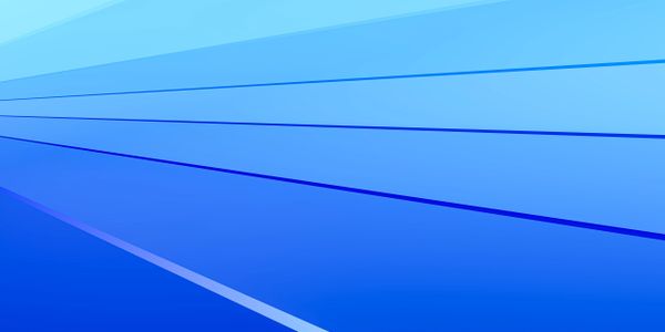 Abstract blue gradient background with diagonal lines.