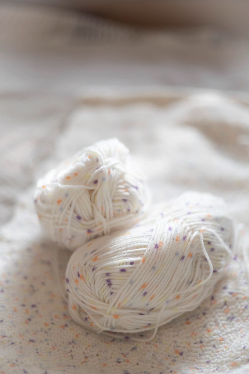 Yarn knitting crochet, wool texture close up
