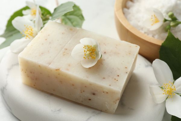 Michelle with handmade soap