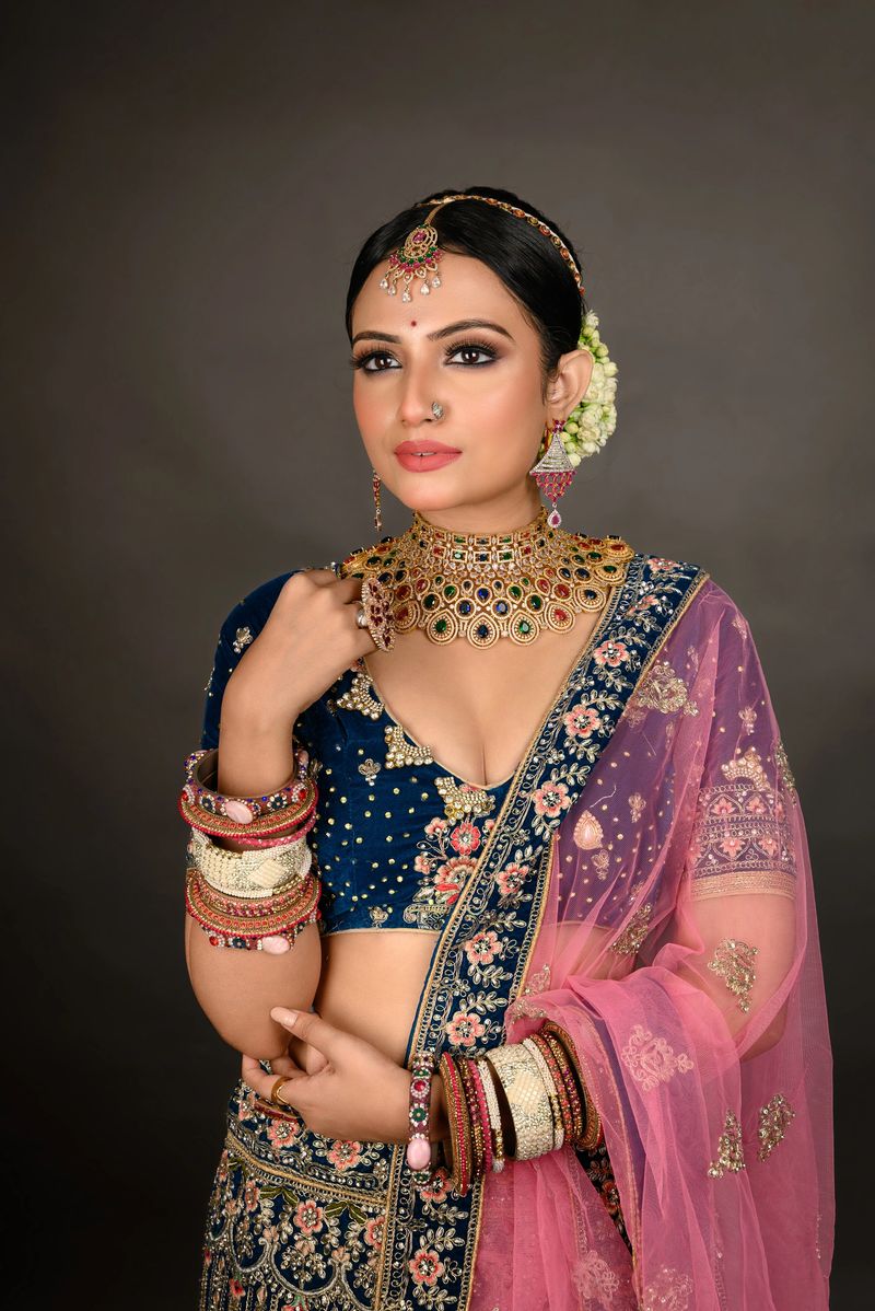Mirror work bridal lehenga