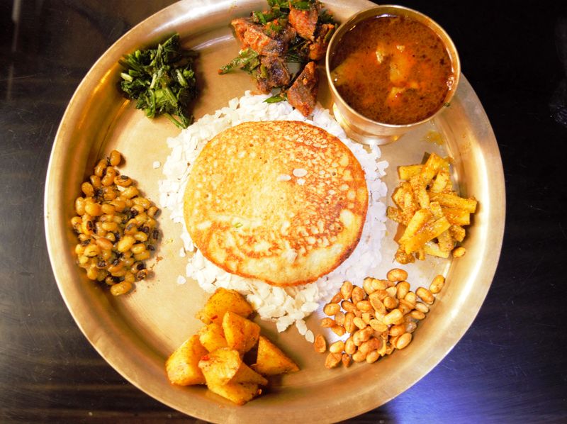 Newari khaja set in Kathmandu, Nepal