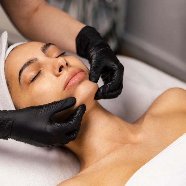 Uptown Signature Facial in Phoenix using professional exfoliation, corrective skincare, LED therapy