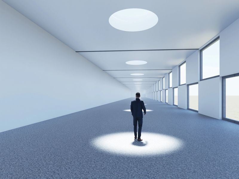 Modern building with sunlight comes in, 3d rendering