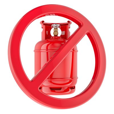 No gas cylinders allowed symbol.