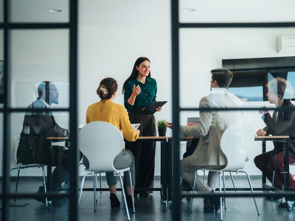 A panel discussion with clients