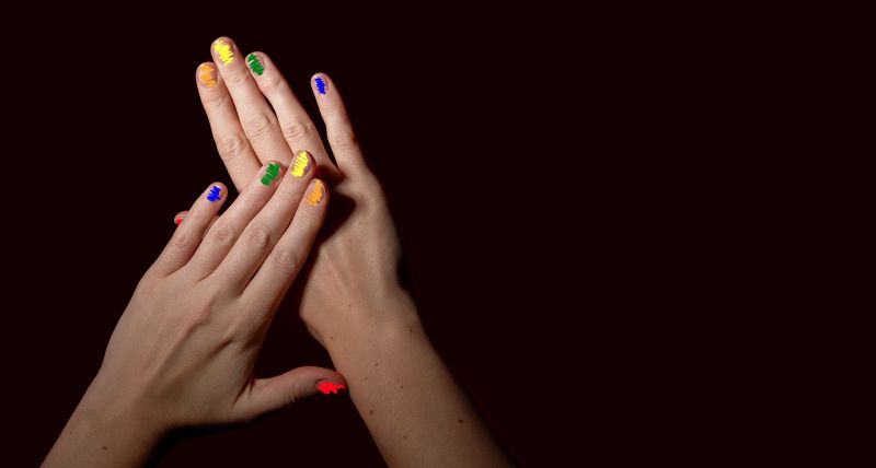 Colorful nail art designs showcasing creativity and skill at Kimmie's Nail Spa.