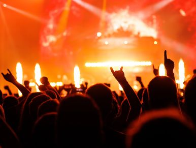 Flames at concert