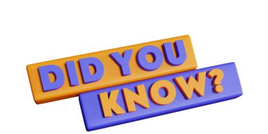 3D text saying 'DID YOU KNOW?' in orange and purple blocks.