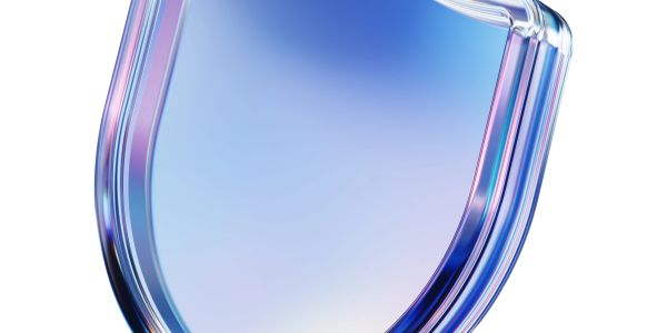 A shiny blue and purple shield icon.