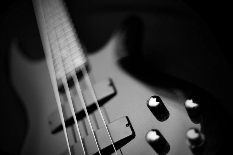 Bass Guitar with narrow depth of field