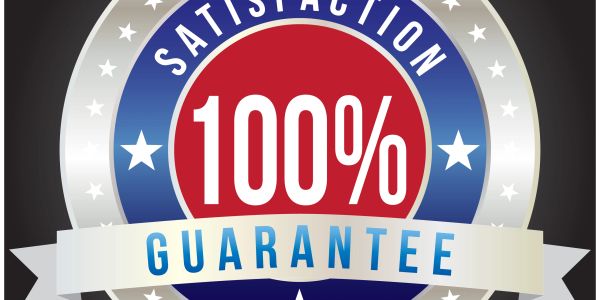100% satisfaction guarantee badge.