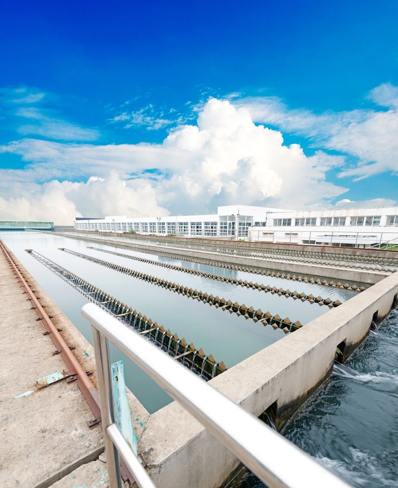 Modern urban wastewater treatment plant