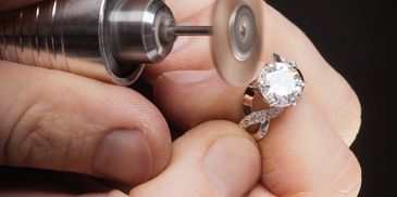jeweler making a custom engagement ring in Bethlehem Pennsylvania