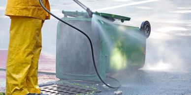 Trash Can Pressure Washing