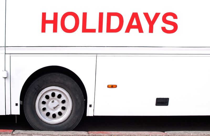 Vacation and travel by bus