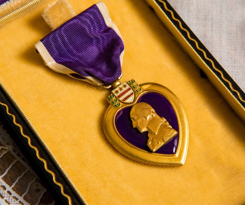 Purple Heart in the case
