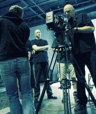 Production crew in action